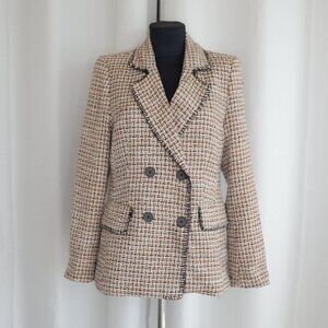 NWOT Anthro Autres Filles Tweed Double Breasted Blazer Sz M
